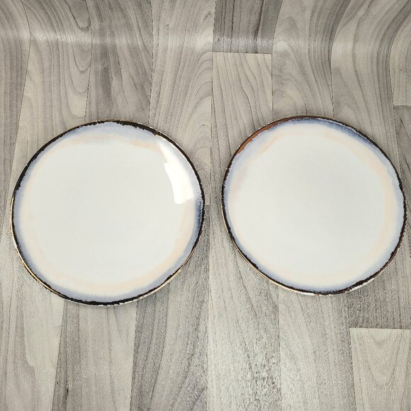 Lenox Other - Lenox Summer Radiance Dinner Plate LOT of 2 Durable China  Blue Gold 11"